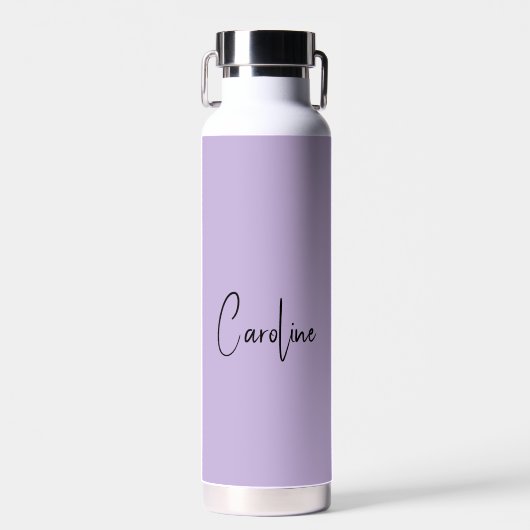 Trend Color Soft Violett Name Wasser Flasche (Vorne)