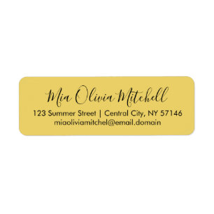 Trend Color Soft Yellow Elegante Adressetiketten