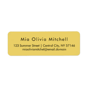 Trend Color Soft Yellow Moderne Adressenmarken