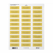 Trend Color Soft Yellow Moderne Adressenmarken (Vorne)