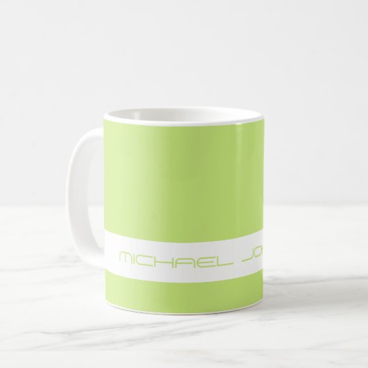 Trend Color Spring Green - Futuristische Name Tass Kaffeetasse (Vorderseite Links)