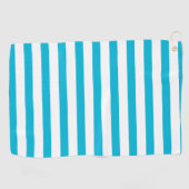 Trend Color - Viviane Cyan Stripes Golf Handtuch (Horizontal)