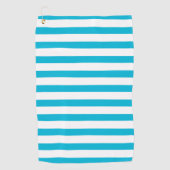 Trend Color - Viviane Cyan Stripes Golf Handtuch (Vorderseite)