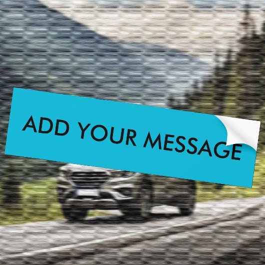 Trend Color Vivid Cyan Message Autoaufkleber