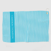 Trend Color - Vivid Cyan Name Golf Towel - Golfhandtuch (Horizontal)