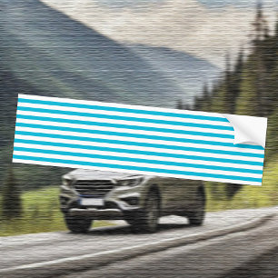 Trend Color - Vivid Cyan Striping Autoaufkleber