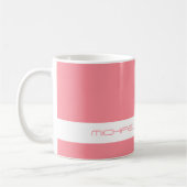 Trend Color Watermelon Pink - Futuristische Name T Kaffeetasse (Links)