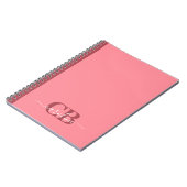 Trend Color - Watermelon Pink Script Notebook Notizblock (Linke Seite)