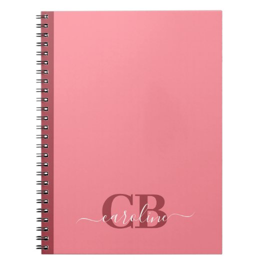 Trend Color - Watermelon Pink Script Notebook Notizblock (Vorderseite)