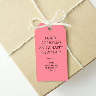 Trend Color Watermelone Rosa Minimalistisch Geschenkanhänger