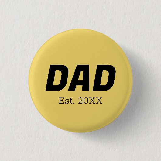 Trend Color - Weichgelber Vater-Button Button (Vorderseite)