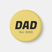 Trend Color - Weichgelber Vater-Magnet Magnet (Vorne)