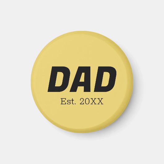 Trend Color - Weichgelber Vater-Magnet Magnet (Vorne)