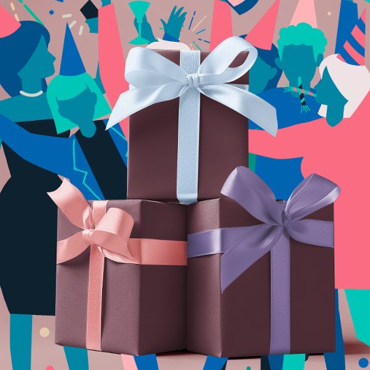 Trend Colors - Dunkelrote Weinfarbe Geschenkpapier Set