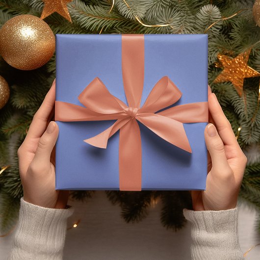 Trend Colors - Jewel Blue Color - Solid Roll Geschenkpapier