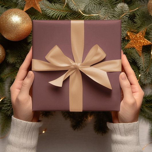 Trend Colors - Mahogany Brown Color - Solid Roll Geschenkpapier