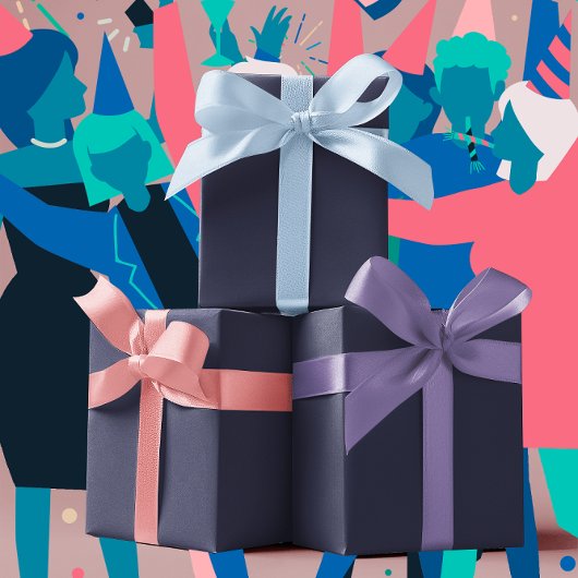 Trend Colors - Navy Blue Color - Solid Geschenkpapier Set