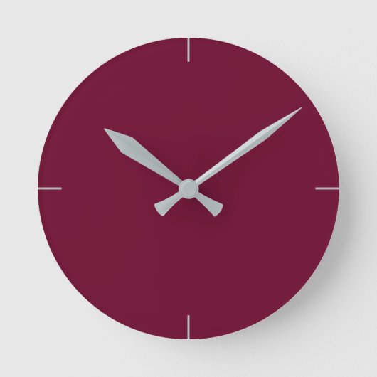 Trend Farbe - Dunkle Burgund rund Uhr (Vorderseite)