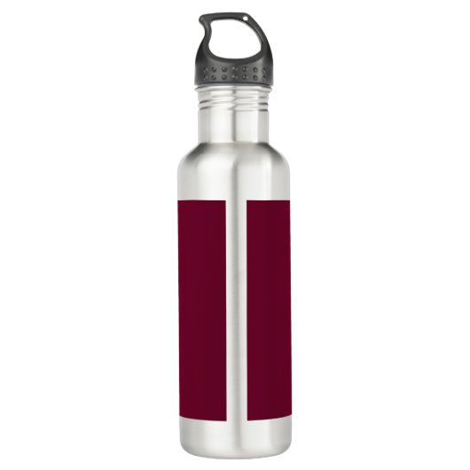 Trend Farbe - Dunkle Burgunder Stahl Wasserflasche Edelstahlflasche (Rückseite)