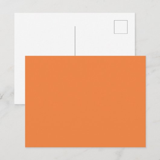 Trend Farbe - Fresh Mandarine Solid Postcard Postkarte (Vorne/Hinten)
