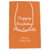 Trend Farbe Frische Mandarine Anpassbare Geschenkt Mittlere Geschenktüte (Vorderseite)
