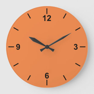 Trend Farbe Frische Mandarine Große Wall-Uhr Wanduhr