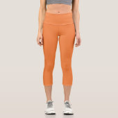 Trend Farbe Frische Mandarine Hoch waisted Capris (Vorderseite)