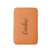 Trend Farbe Frische Mandarine Name Badematte (Vorderseite Vertikal)