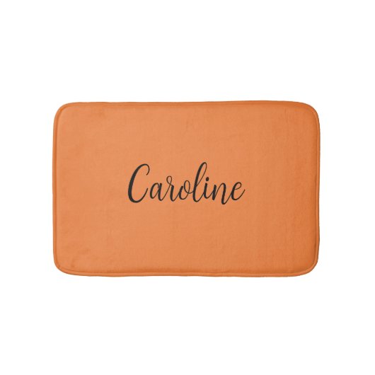 Trend Farbe Frische Mandarine Name Badematte (Vorderseite)