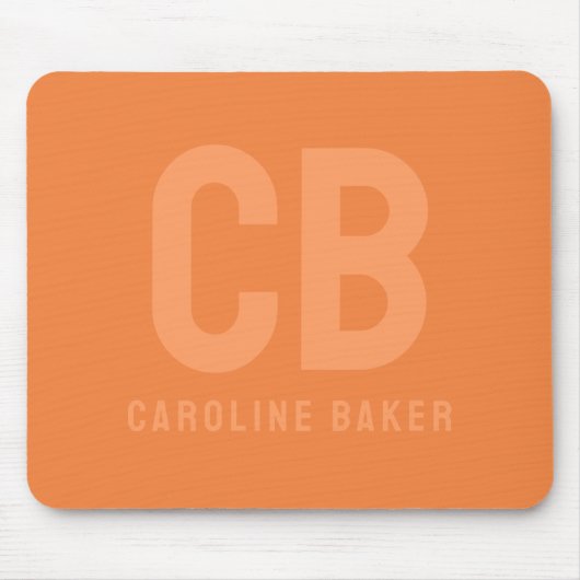 Trend Farbe Frische Mandarine Name Mousepad (Vorne)