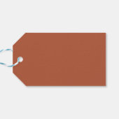 Trend Farbe gebrannt Kupfer Minimalistisch Geschenkanhänger (Rückseite Horizontal)