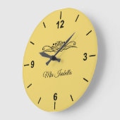 Trend Farbe Gelb weich - Große Wall-Uhr Wanduhr (Winkel)