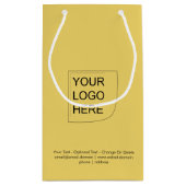 Trend Farbe - Gelbe, kleine Logo-Geschenktüte Geschenktüte (Rückseite)
