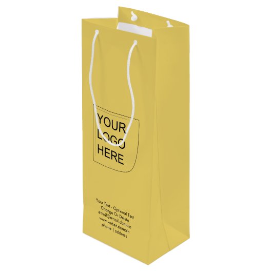 Trend Farbe - Geschenktüte für weich gelbe Weine (Rückseite Schrägansicht)
