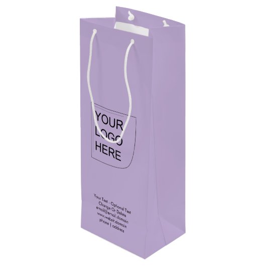 Trend Farbe - Geschenktüte für weiche violette Wei (Rückseite Schrägansicht)