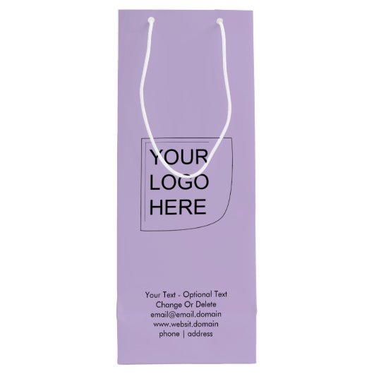 Trend Farbe - Geschenktüte für weiche violette Wei (Rückseite)