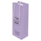 Trend Farbe - Geschenktüte für weiche violette Wei (Vorderseite Schrägansicht)