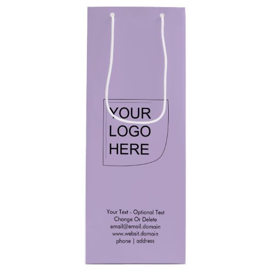 Trend Farbe - Geschenktüte für weiche violette Wei (Vorderseite)