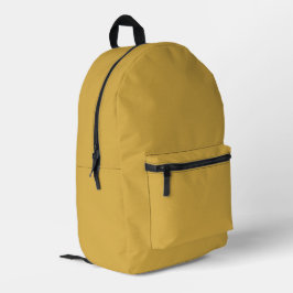 Trend Farbe - Golden Gelber Buchsack Bedruckter Rucksack