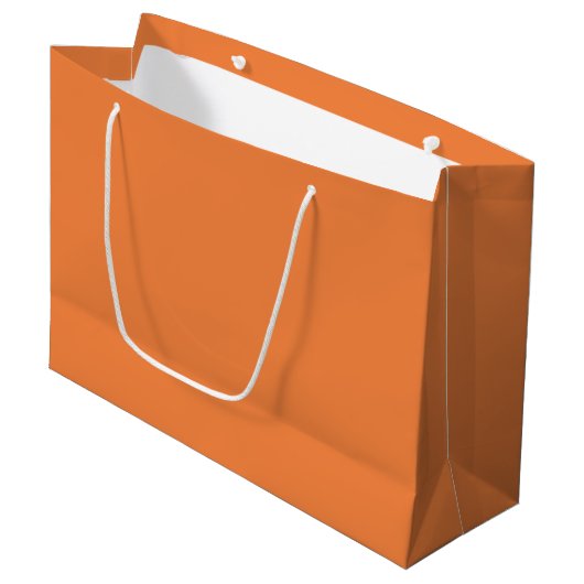 Trend Farbe - Große Mandarine Geschenktasche Geschenktüte (Vorderseite Schrägansicht)