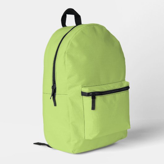 Trend Farbe - grün druckter Rucksack (Rückseitige Ecke links)