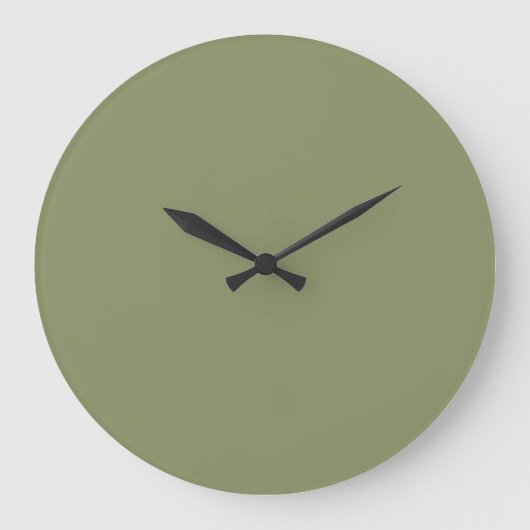 Trend Farbe Grün große Wandleuchte Wanduhr (Vorderseite)