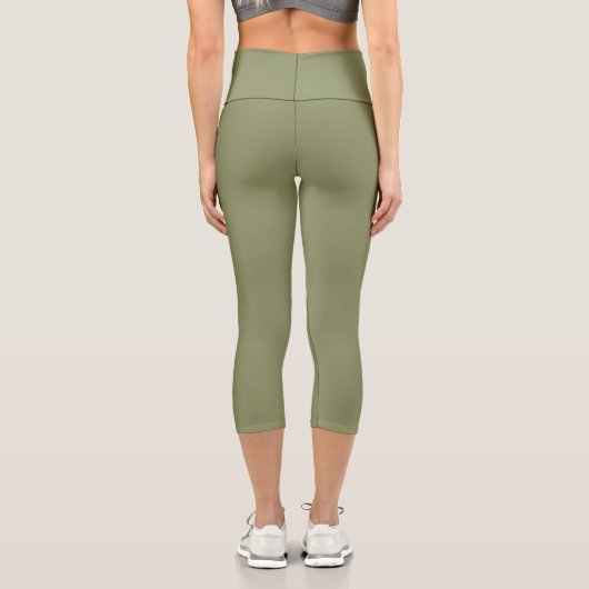 Trend Farbe Grün Hochwaisted Capris (Rückseite)