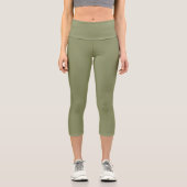 Trend Farbe Grün Hochwaisted Capris (Vorderseite)