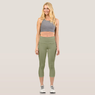 Trend Farbe Grün Hochwaisted Capris