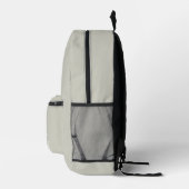 Trend Farbe - hellgraue, monogramm bedruckte Rücks Bedruckter Rucksack (Rechts)