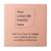 Trend-Farbe - Keramik für Soft-Peach-Logos Fliese (Vorderseite)