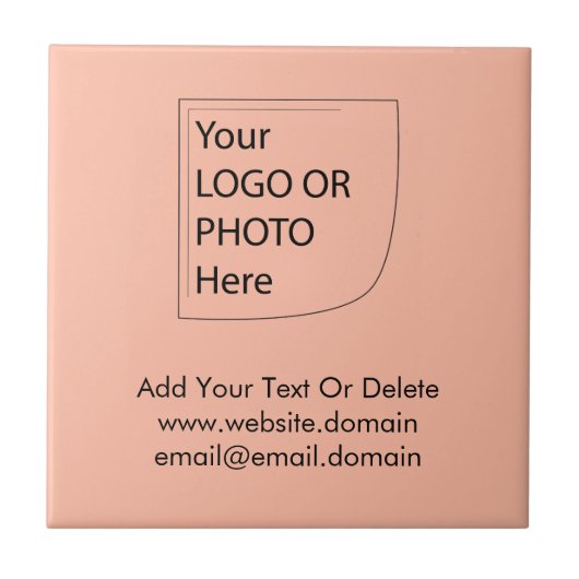 Trend-Farbe - Keramik für Soft-Peach-Logos Fliese (Vorderseite)