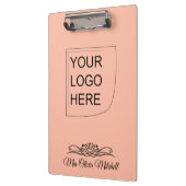 Trend Farbe - Klappe des Soft Peach-Logos Klemmbrett (Links)