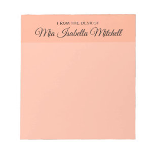 Trend-Farbe - Klassischer Editor mit weichem Peach Notizblock